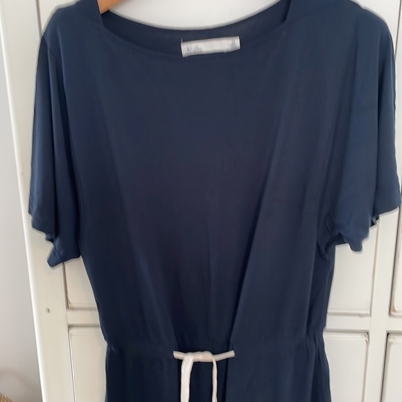 hi-line navy knit shirt dress - Picture 2 of 5